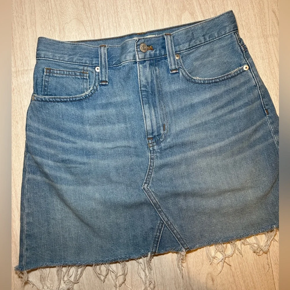 Madewell Light Blue Denim Mini Skirt